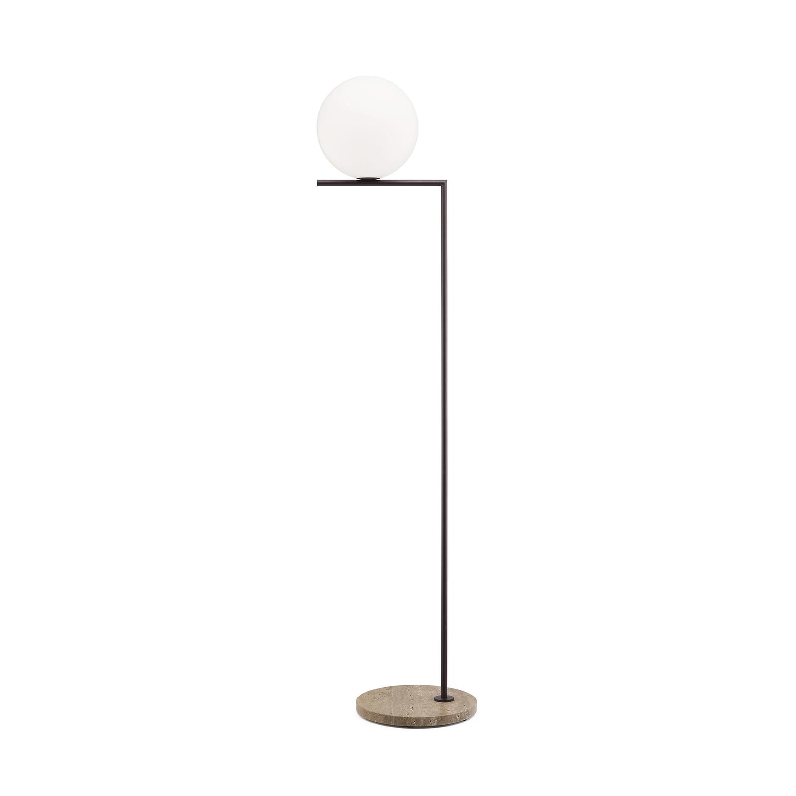 Flos - Lampe IC F2 Outdoor H 1852 mm Deep Brown/Travertino Imperiale