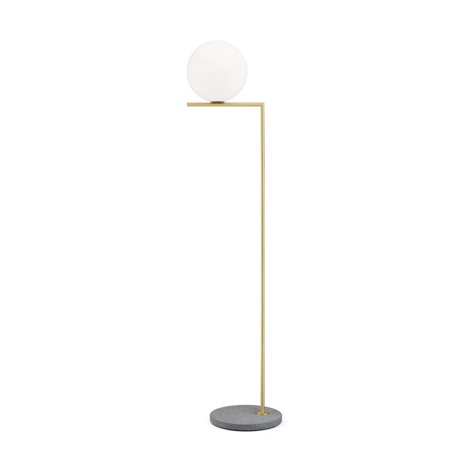 Flos - Lampe IC F2 Outdoor H 1852 mm Brass Finish/Grey Lava