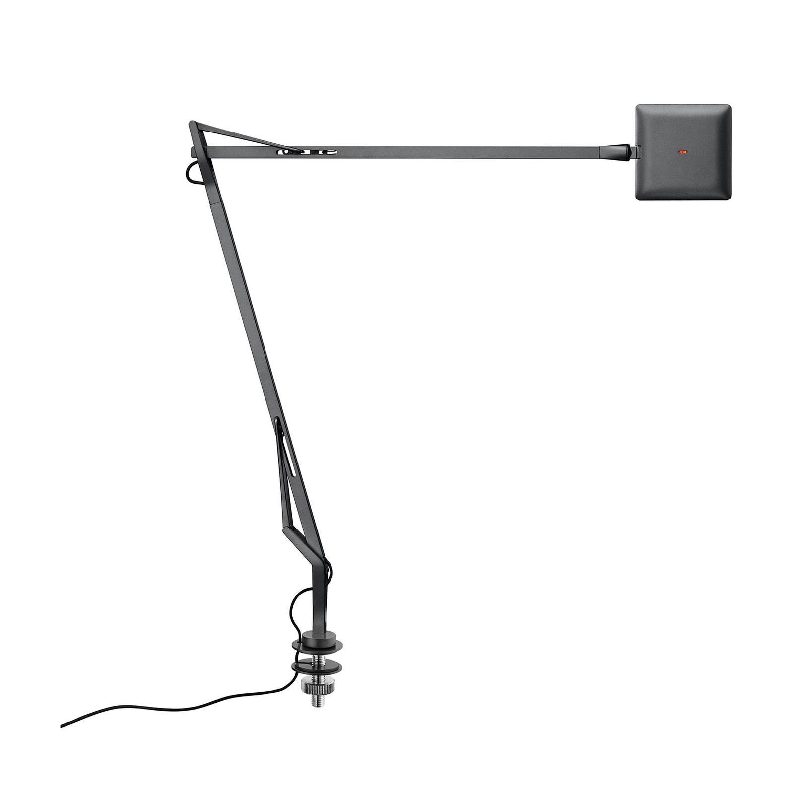Flos - Lampe Kelvin Edge Desk support hidden cable Titanium