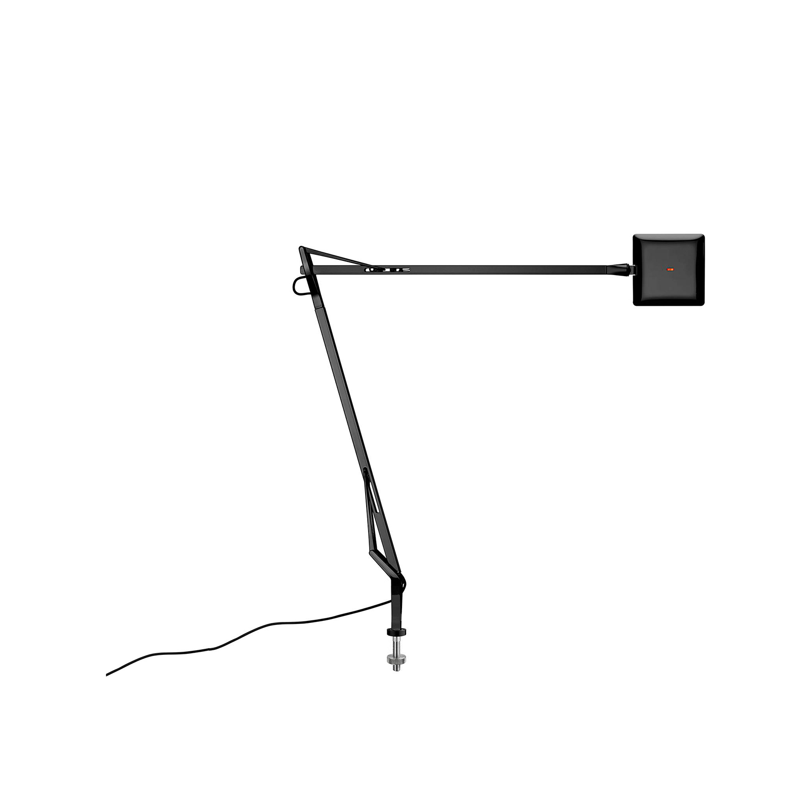 Flos - Lampe Kelvin Edge Desk support visible cable Black