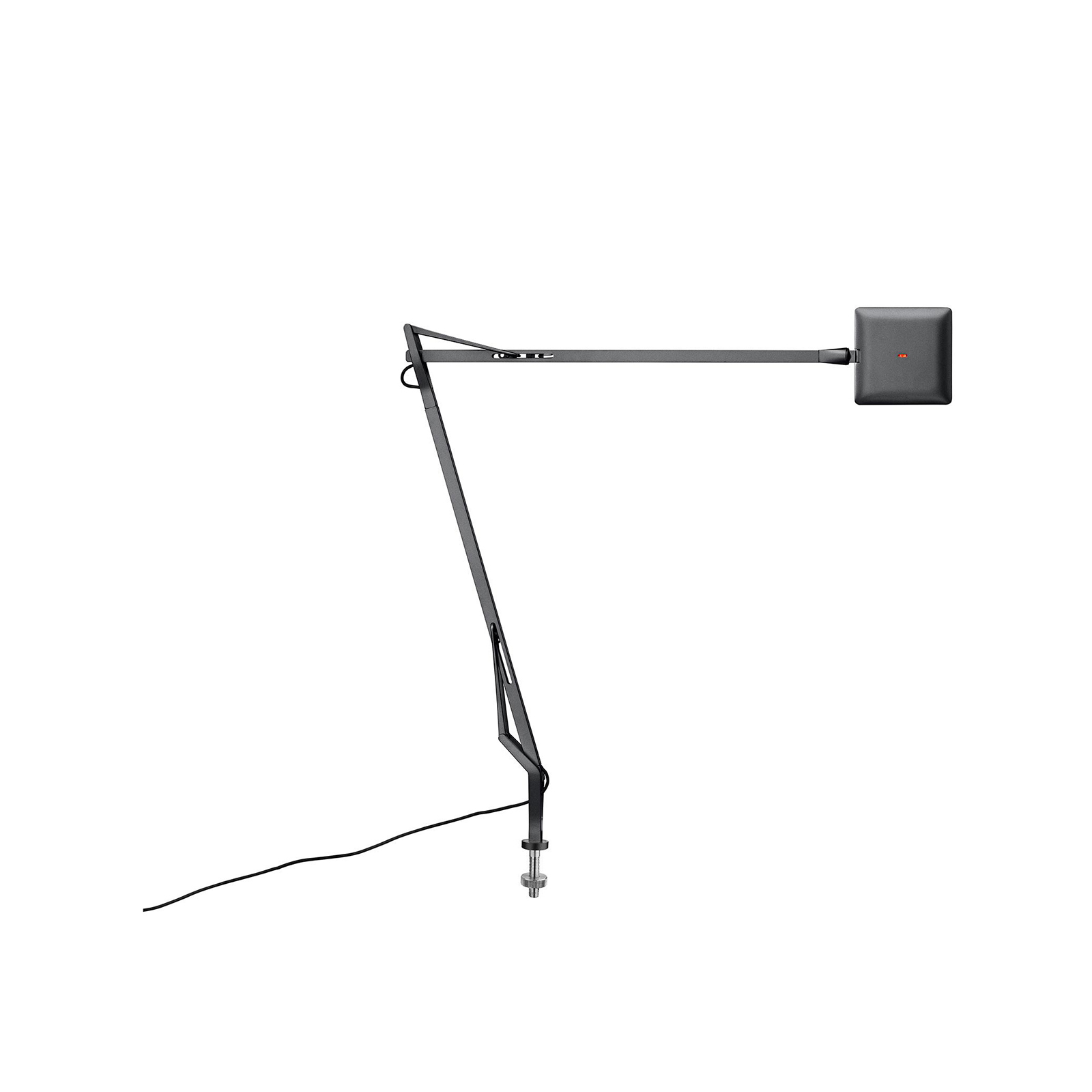 Flos - Lampe Kelvin Edge Desk support visible cable Titanium