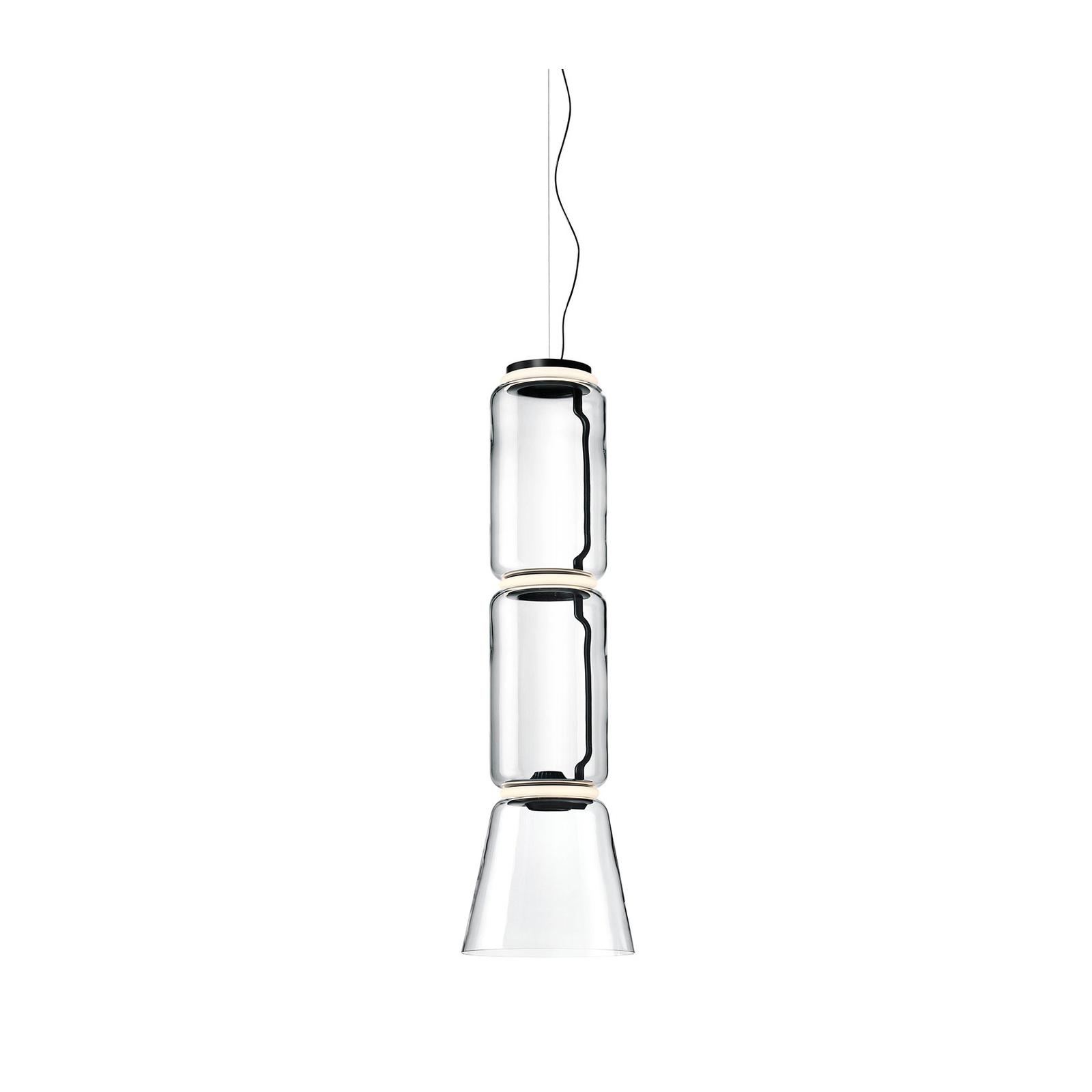 Flos - Lampe Noctambule Suspension 2 Low Cylinder Cone Black