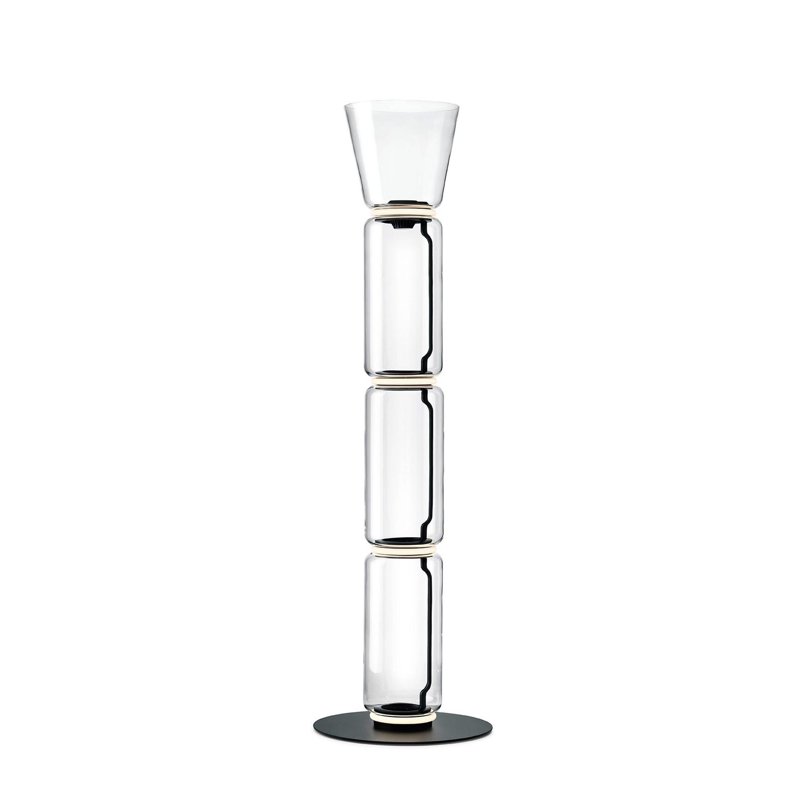 Flos - Lampe Noctambule Floor 3 High Cylinder Cone Big Base Black