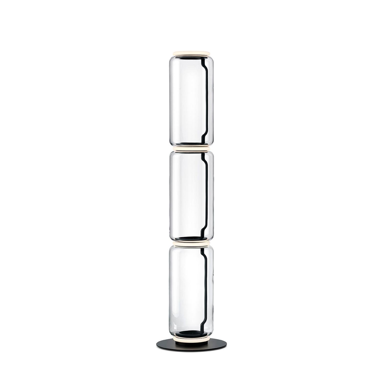 Flos - Lampe Noctambule Floor 3 High Cylinder Small Base Black